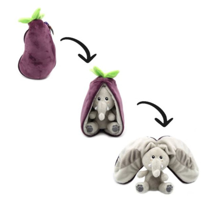 Avis Peluche Velvet l'éléphant/aubergine - Flipetz LES DEGLINGOS 1