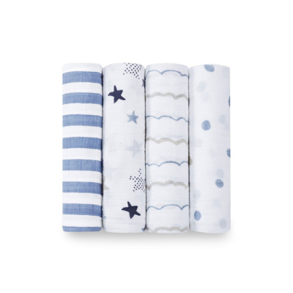 Avis 4 maxi langes en mousseline 120x120 cm ADEN + ANAIS 1