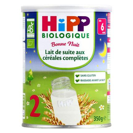 Avis Préparation bonne nuit lait de suite céréales 350 g dès 6 mois HIPP 1