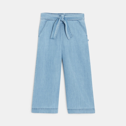 Avis Pantalon court et large bleu fille OKAIDI 1