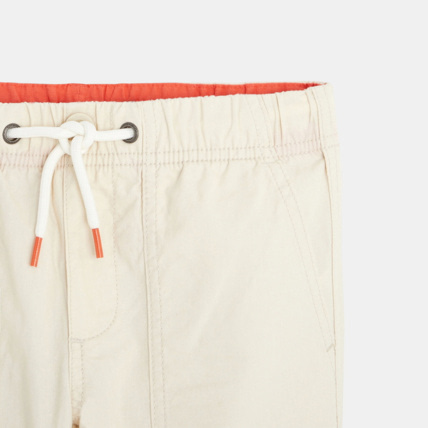 Avis Bermuda en toile à taille élastiquée blanc garçon OKAIDI 2