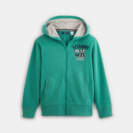 Avis Sweat à capuche vert garçon OKAIDI 1