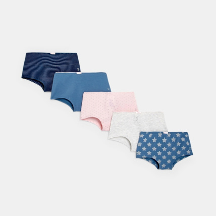 Avis Culottes coupe boxer en coton biologique (lot de 5) bleu fille OKAIDI 1