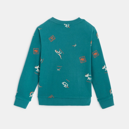 Avis Sweat-shirt en molleton imprimé vert garçon OKAIDI 4