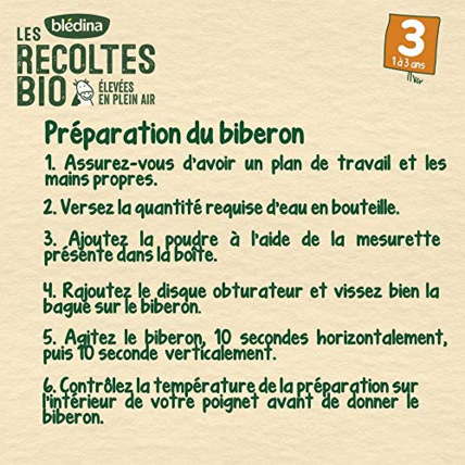 Avis Lait 3ème âge - Les Récoltes Bio - Croissance Blédina 6