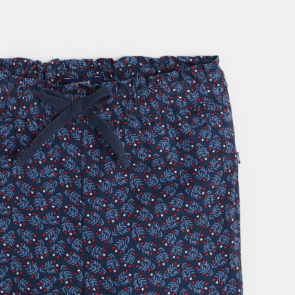 Avis Pantalon fluide imprimé feuillages bleu fille OKAIDI 2