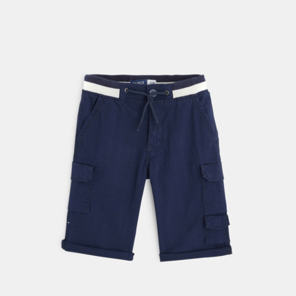 Avis Bermuda cargo coupe slim bleu garçon OKAIDI 1