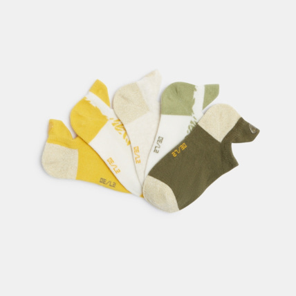 Avis Chaussettes invisibles pailletées (lot de 5) jaunes fille OKAIDI 2
