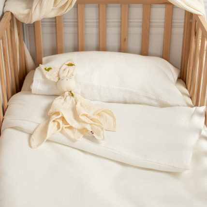 Avis Parure de lit réversible gaze de coton & nid d'abeille Sevira Kids 8