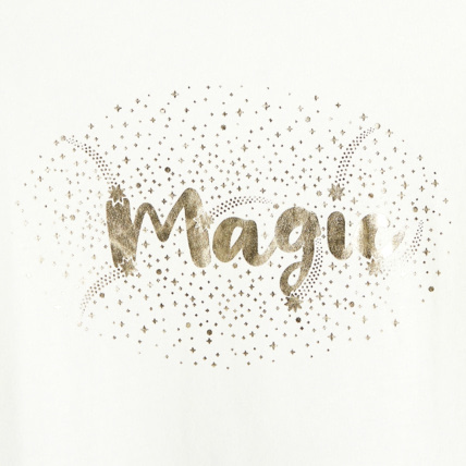 Avis T-shirt à motif pailleté Magic blanc fille OKAIDI 2