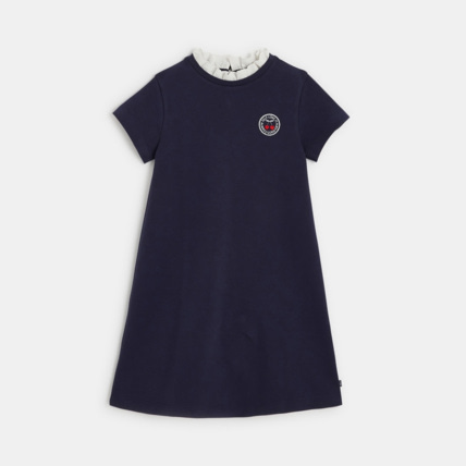 Avis Robe à col collerette bleue fille OKAIDI 1