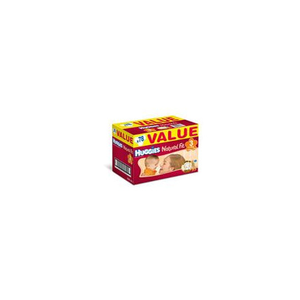 Avis HUGGIES Natural Fit T3 4 9 kg VALUE BOX de 78 couches HUGGIES 1