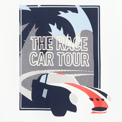 Avis T-shirt maille piquée course automobile blanc garçon OKAIDI 2