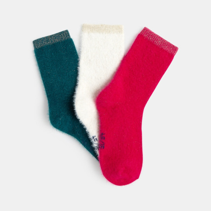 Avis Chaussettes en maille fluffy (lot de 3) vertes fille OKAIDI 2