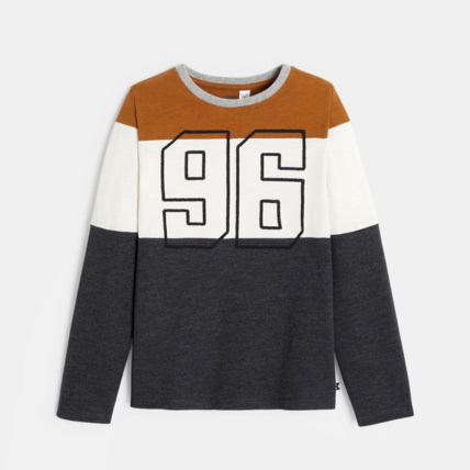 Avis T-shirt manches longues "96" gris garçon OKAIDI 1