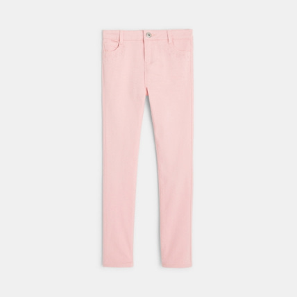 Avis Pantalon skinny brodé rose fille OKAIDI 1