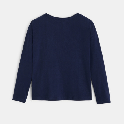 Avis T-shirt à message "FEEL GOOD" bleu fille OKAIDI 3