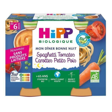 Avis Pots Spaghetti tomates carottes petit pois Bio HIPP 1