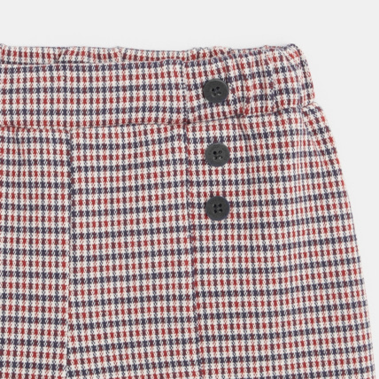 Avis Short à carreaux pied-de-poule rouge fille OKAIDI 3