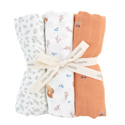 Avis Lot de 3 langes bébé coton bio little crevette 2