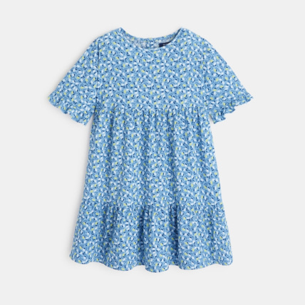 Avis Robe imprimée volantée bleue fille OKAIDI 2