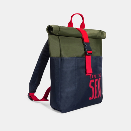 Avis Sac à dos bicolore et imperméable bleu garçon OKAIDI 1