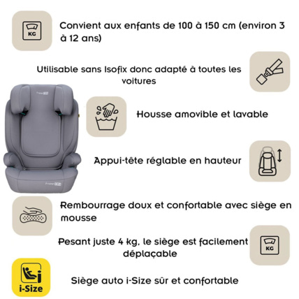 Avis Siège auto réglable i-Size VEGA FreeON 2