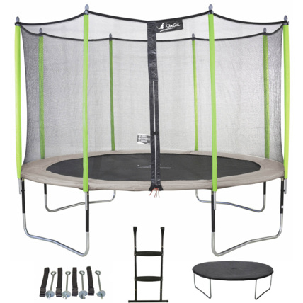 Avis Trampoline de jardin 426 cm + filet + échelle + bâche + kit d'ancrage JUMPI Kangui 1