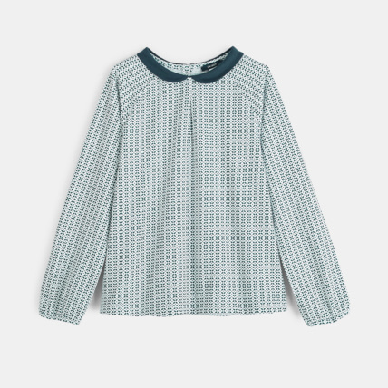 Avis T-shirt col Claudine vert fille OKAIDI 1