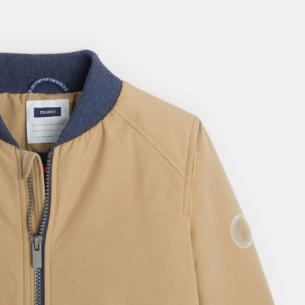 Avis Blouson enduit déperlant à col teddy beige garçon OKAIDI 4
