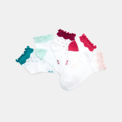 Avis Socquettes à motifs (lot de 5) vert fille OKAIDI 2