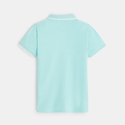 Avis Polo maille piquée manches courtes bleu garçon OKAIDI 3
