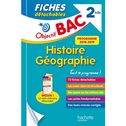 Avis Objectif Bac Fiches Détachables Histoire-Geographie 2nde Hachette Éducation 1