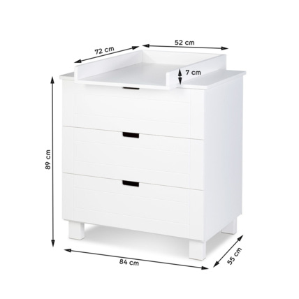 Avis Commode à langer avec plan à langer amovible et 3 tiroirs IWO KLUPS 4
