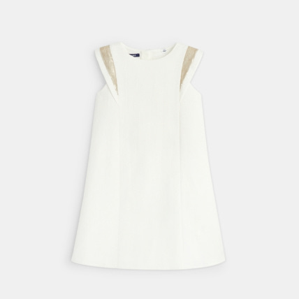 Avis Robe évasée détail sequins blanche fille OKAIDI 1