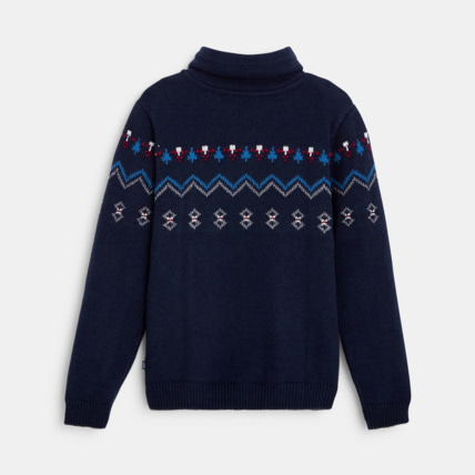 Avis Pull jacquard à col montant bleu garçon OKAIDI 4
