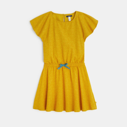 Avis Robe manches courtes imprimée jaune fille OKAIDI 2