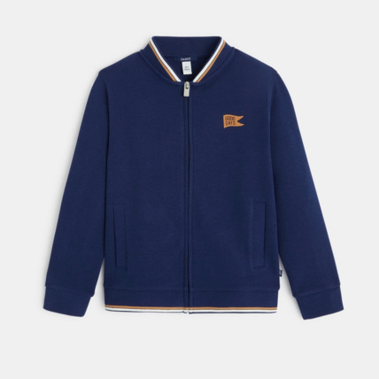 Avis Sweat-shirt zippé façon teddy bleu garçon OKAIDI 1
