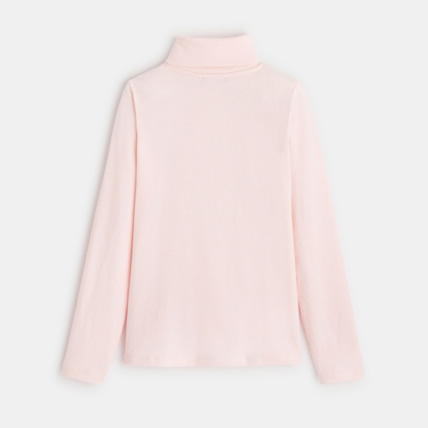 Avis T-shirt col roulé motif cœur rose fille OKAIDI 3