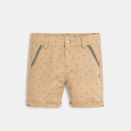 Avis Short lin et coton imprimé palmiers OBAÏBI 1