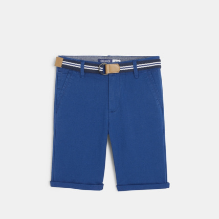 Avis Bermuda en toile + ceinture bleu garçon OKAIDI 2