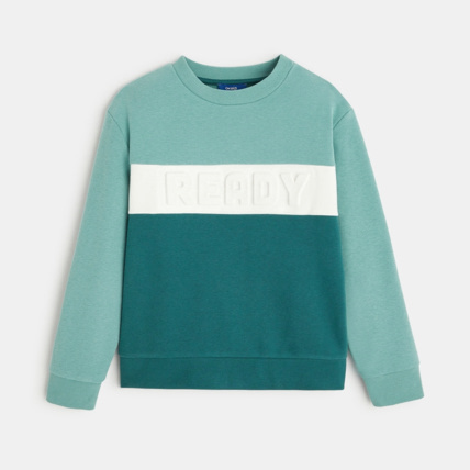 Avis Sweat-shirt tricolore vert garçon OKAIDI 2