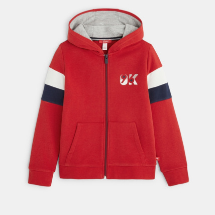 Avis Sweat-shirt à capuche OK 96 rouge garçon OKAIDI 2