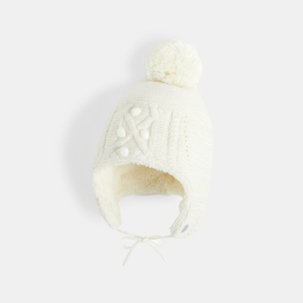 Avis Bonnet péruvien fourré beige fille OKAIDI 2