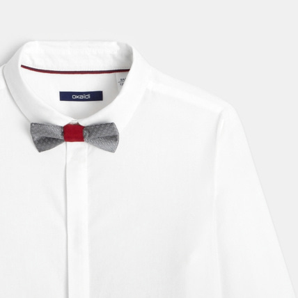 Avis Chemise coton fantaisie et noeud papillon blanche garçon OKAIDI 3