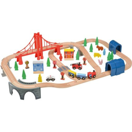 Avis Set de train - 70 pièces en bois L'ATELIER DU BOIS 1