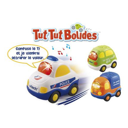 Avis Voitures tut tut bolides (police + van + camion) VTech 1