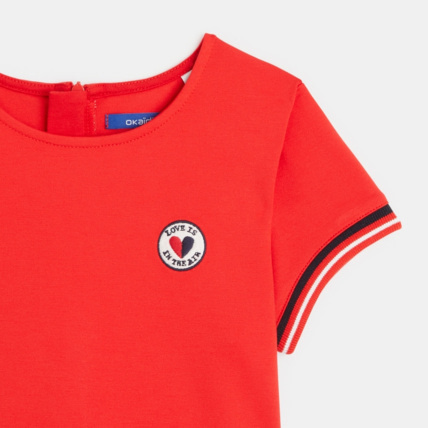 Avis Robe patineuse en jersey milano rouge fille OKAIDI 3