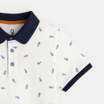 Avis Polo imprimé blanc garçon OKAIDI 3