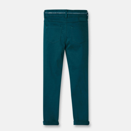 Avis Pantalon skinny hyper stretch turquoise fille OKAIDI 2